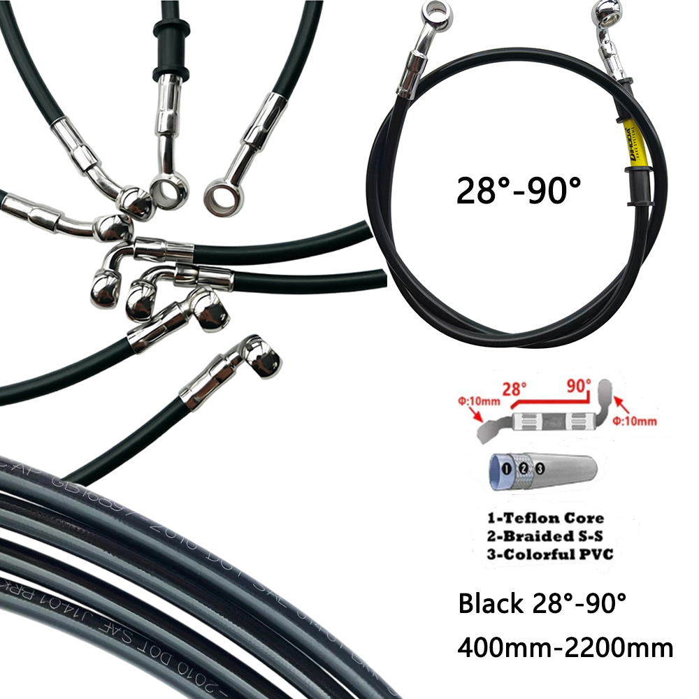 Siyah 28 ° -90 °   Dereceli Hi - Motorcycle Brake Cable incelemesi ve fiyatı